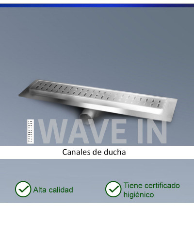 CLASSIC-ZK-SM50-WAVEIN Canal de baño de acero inoxidable
