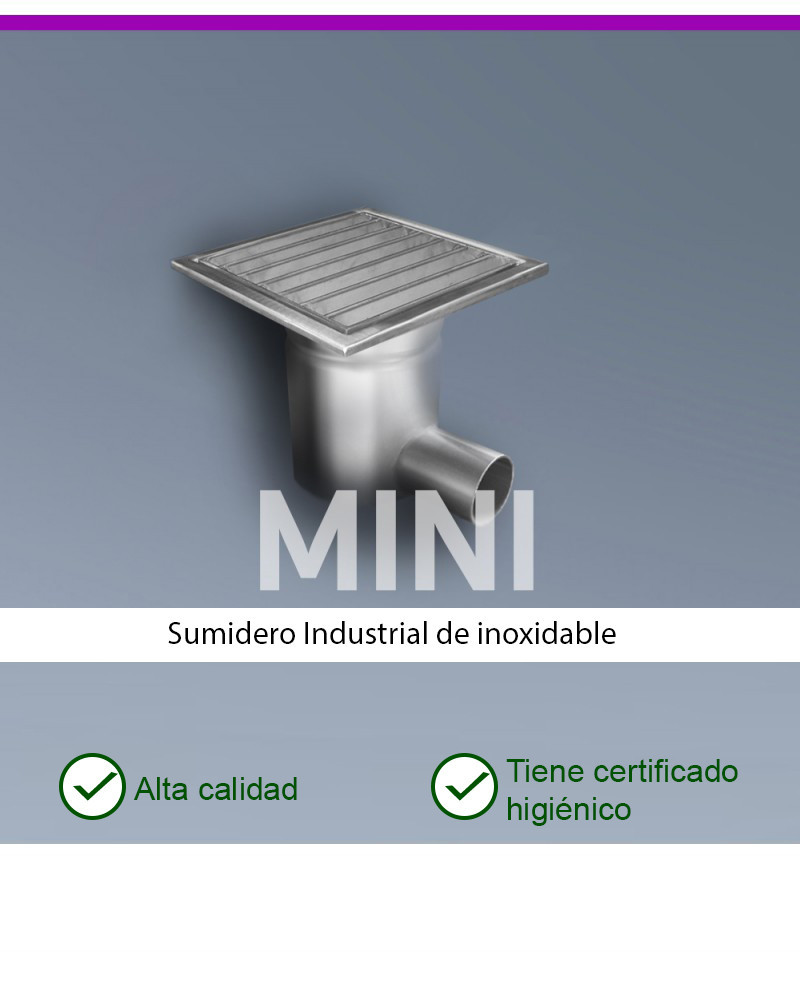 MINI KM200-D050-H1 Desagüe de suelo horizontal