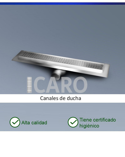 CLASSIC-ZK-SM50-CARO Canal de baño de acero inoxidable