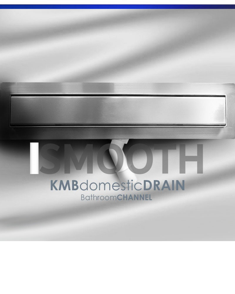 CLASSIC-ZK-SP50-SMOOTH Canal de baño de acero inoxidable CON DESAGÜE DE PLÁSTICO