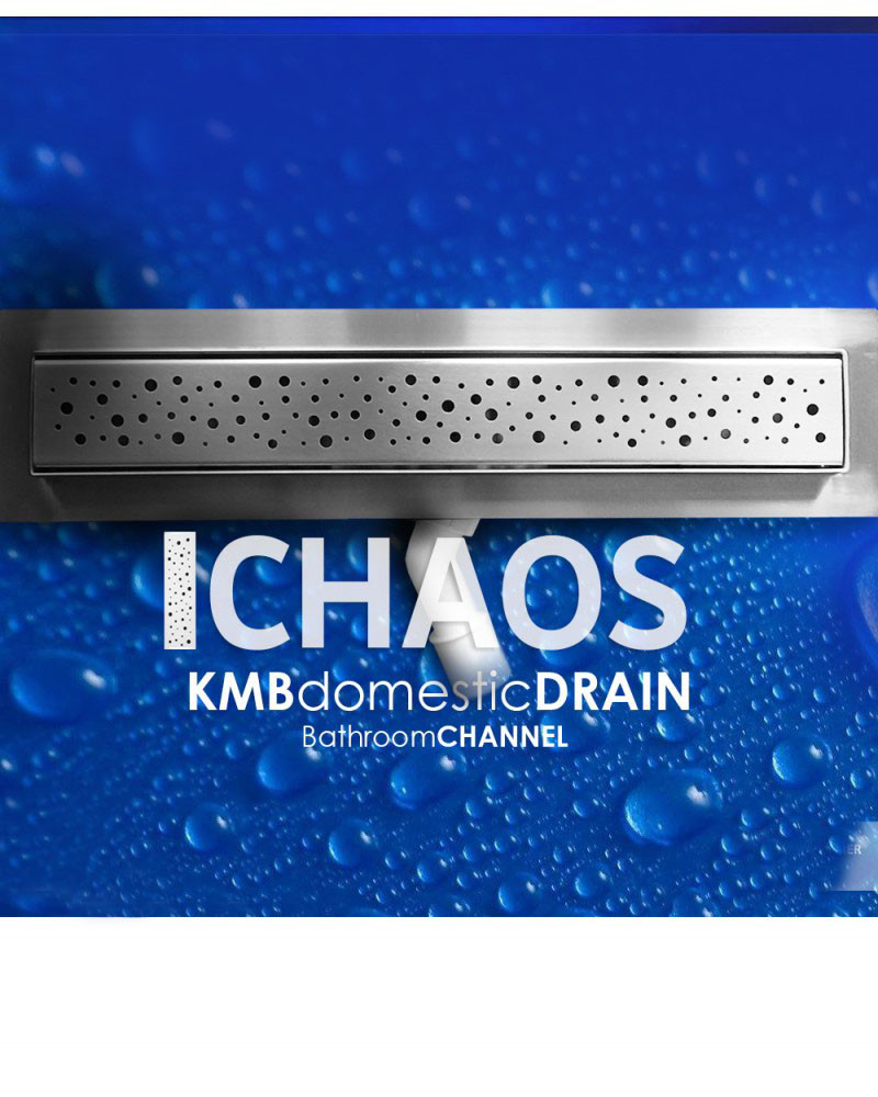 CLASSIC-ZK-SP50-CHAOS Canal de baño de acero inoxidable CON DESAGÜE DE PLÁSTICO
