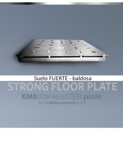 Suelo FUERTE  SF-300x300-2mm - Baldosa de acero inoxidable