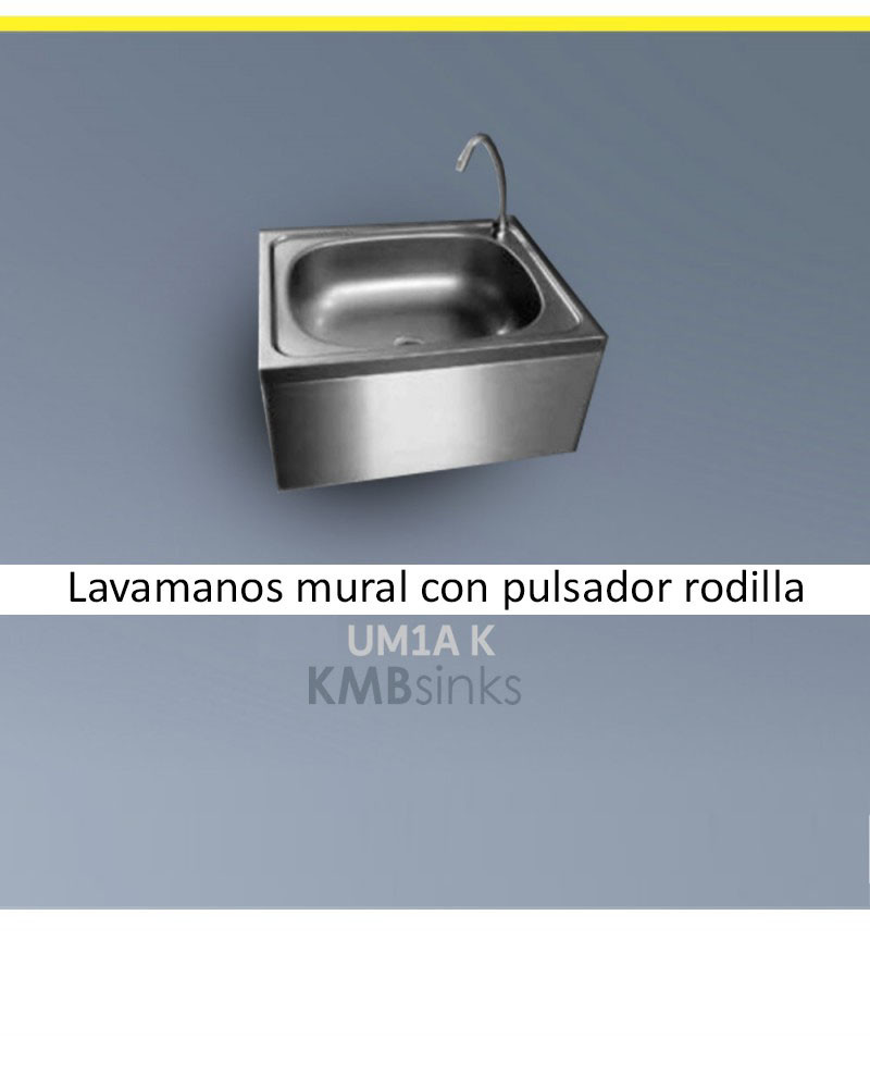 Lavamanos mural con pulsador rodilla UM 1A K
