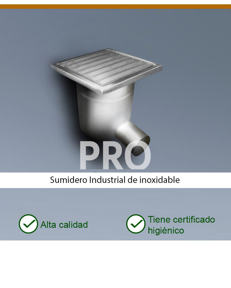 PRO KP200-D050-H1 Desagüe de suelo horizontal
