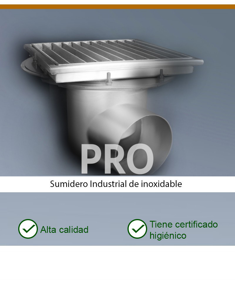 PRO KP300-D160-H2 Desagüe de suelo horizontal