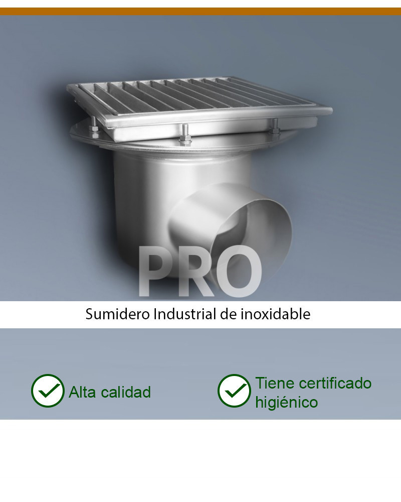 PRO KP250-D110-H2 Desagüe de suelo horizontal