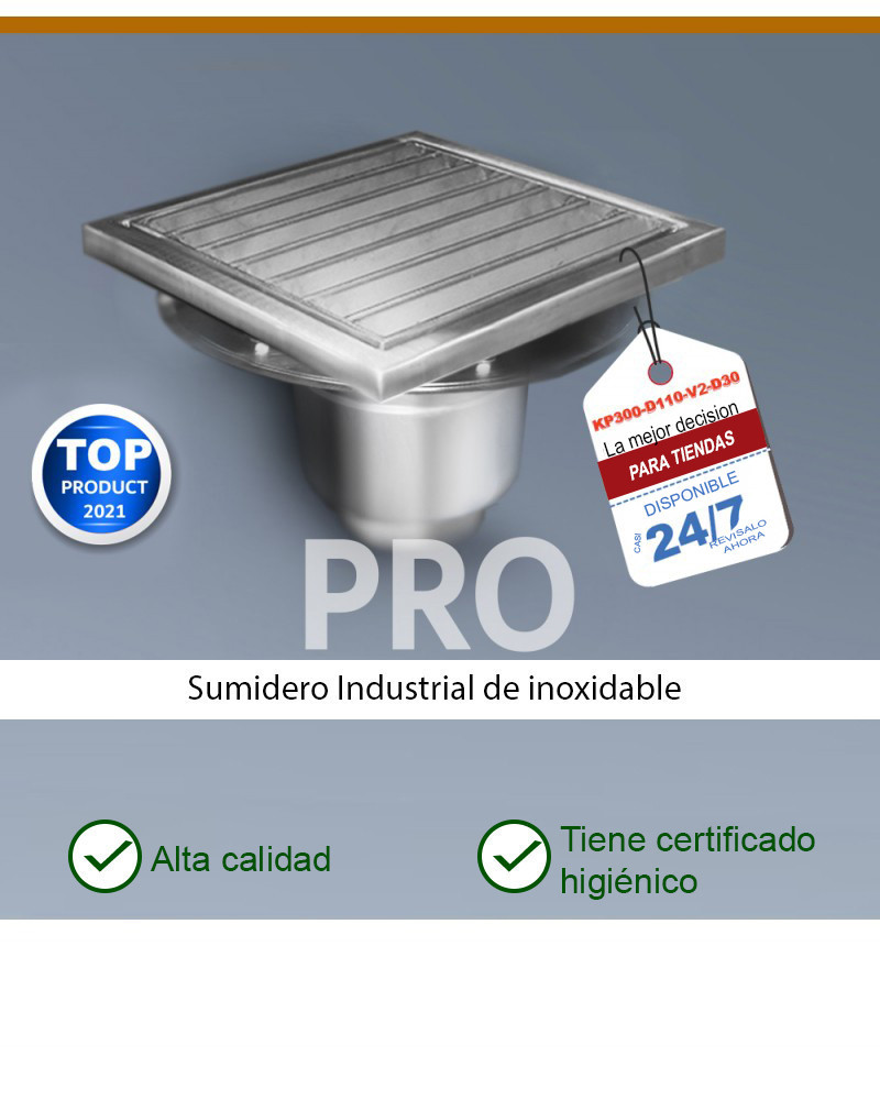 PRO KP300-D110-V2 Desagüe de suelo vertical